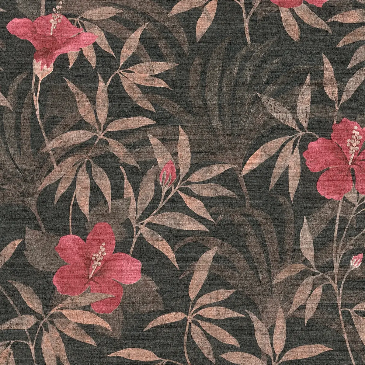Vliestapete Blumen | Rot