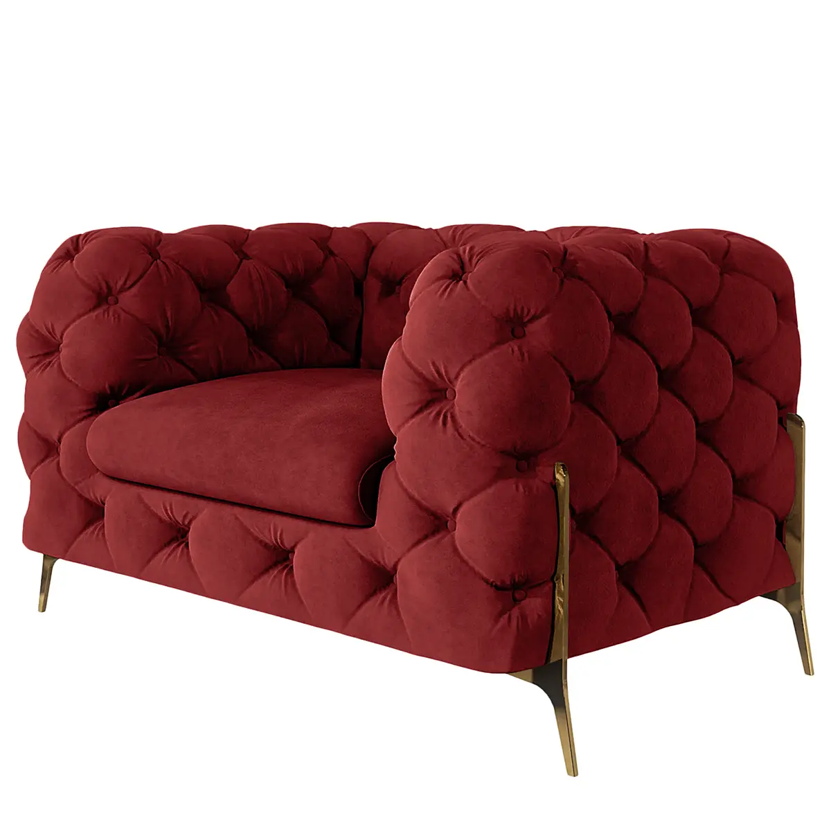 Sessel II Rot Samt Ravi | Rot