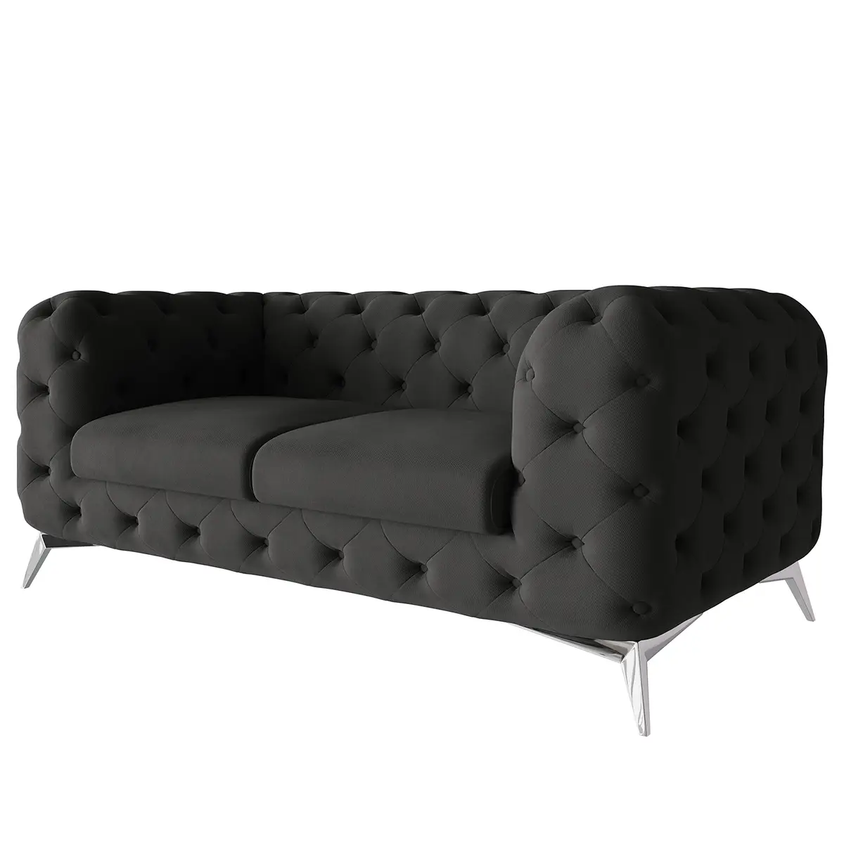 Sofa I 2-Sitzer Grau Microfaser Enza | Grau