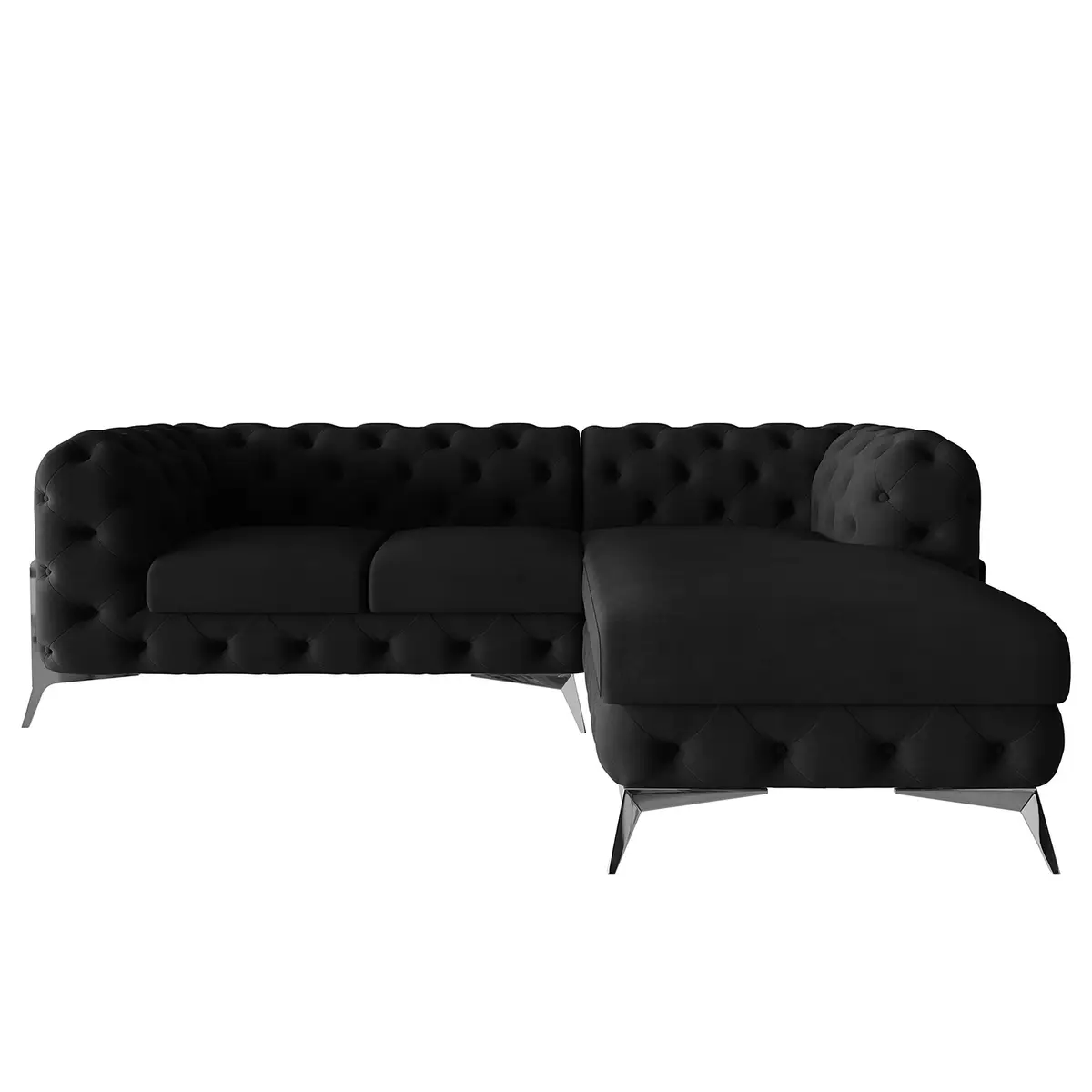 Ecksofa Ravi | Schwarz