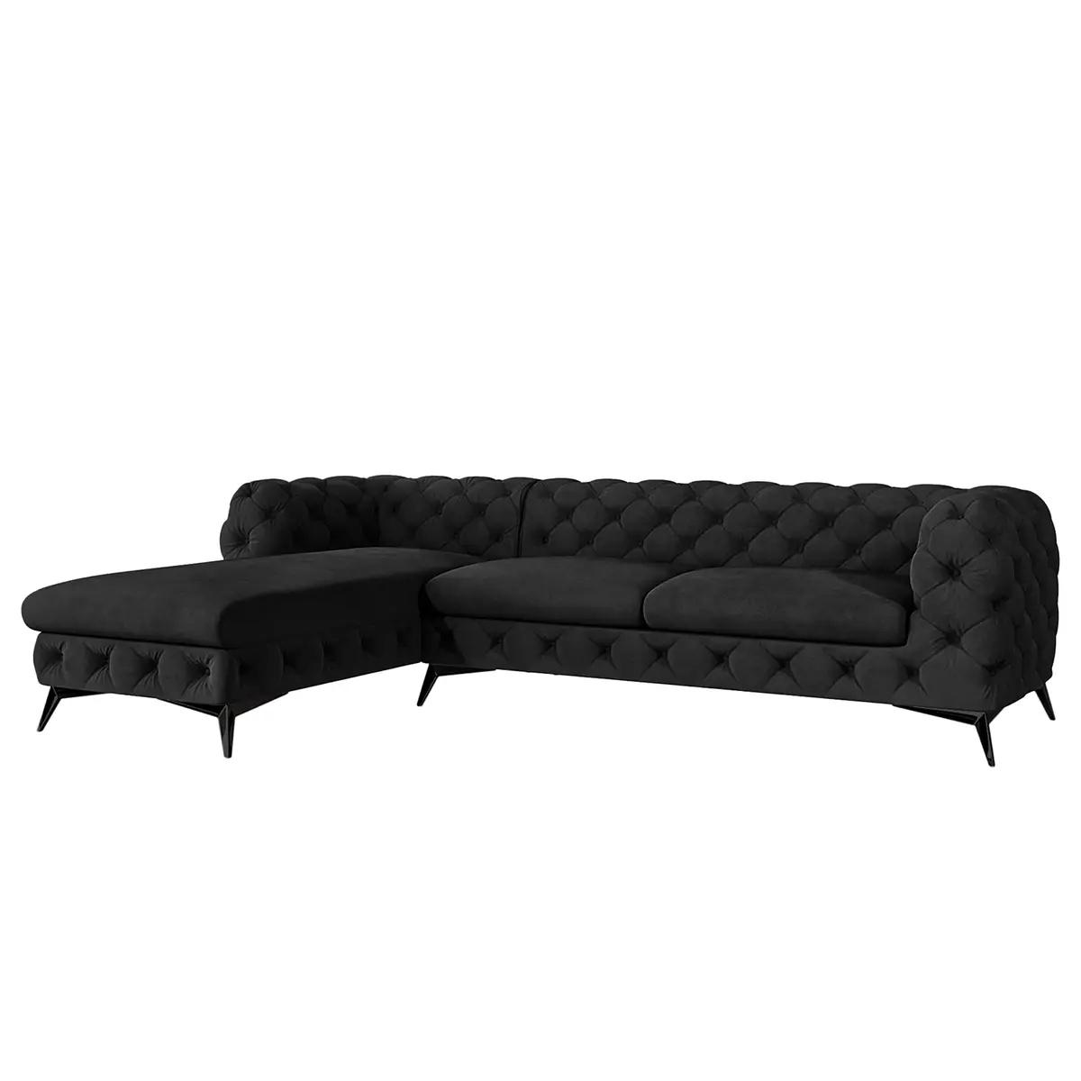 Ecksofa Ravi | Schwarz