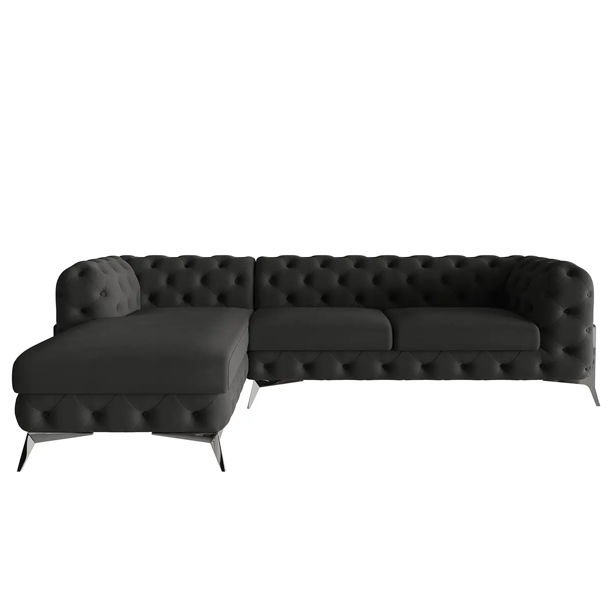 Ecksofa II Grau Microfaser Enza | Grau