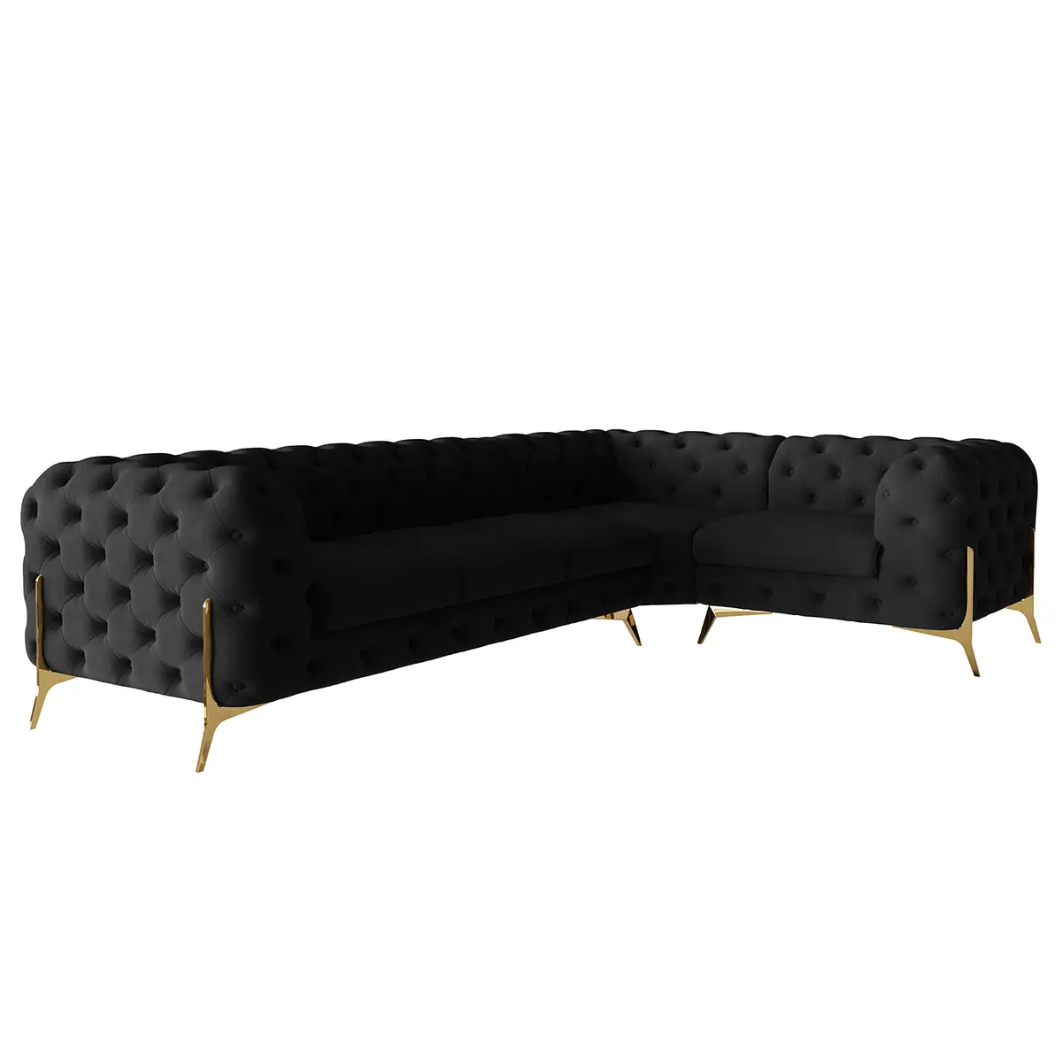 Ecksofa Ravi | Schwarz