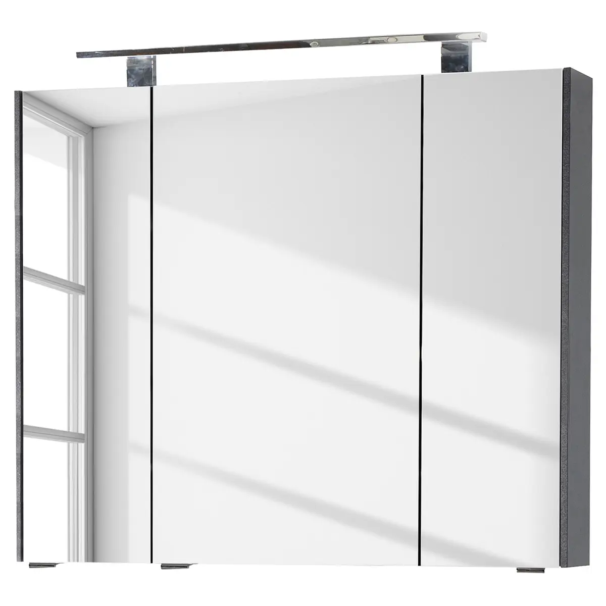 Spiegelschrank 3400 II 82cm Grau/Anthrazit | Grau