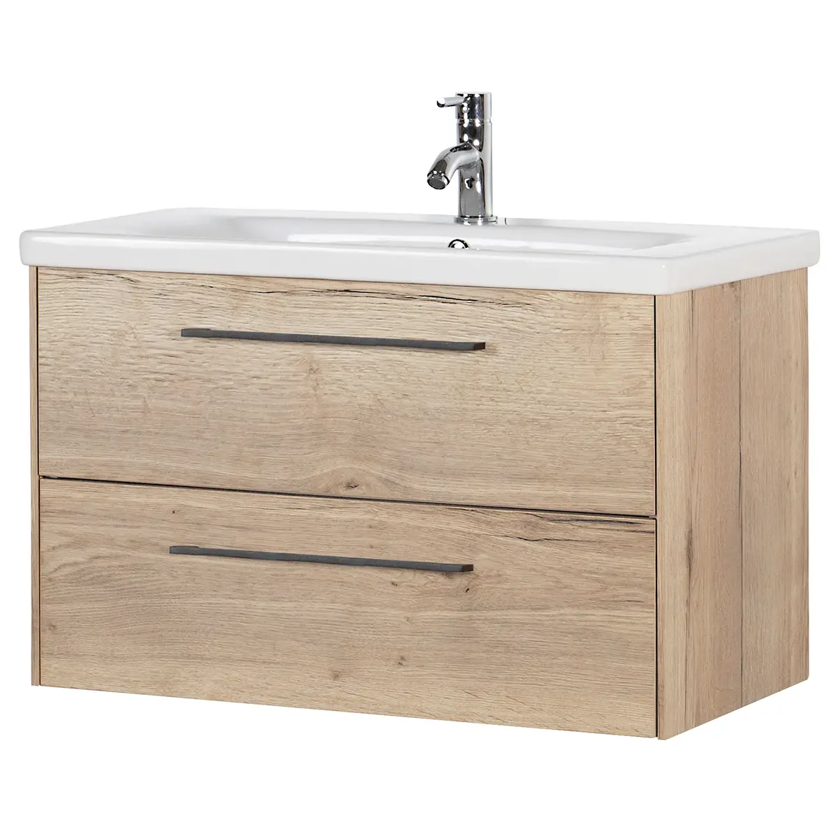 Waschtisch 3400 II 80cm Weiß/Eiche Dekor | Weiß