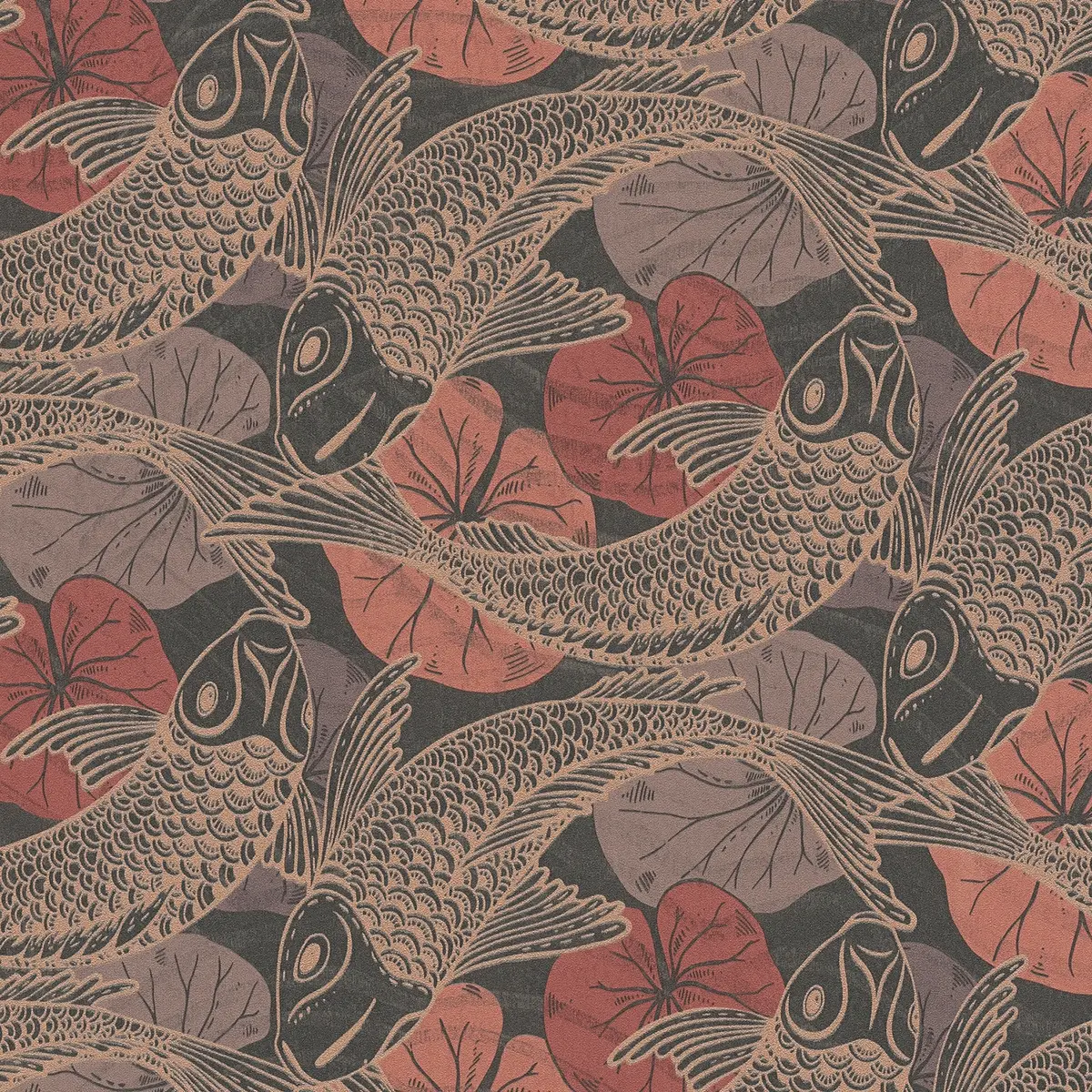 Vliestapete Mio Fische | Mehrfarbig