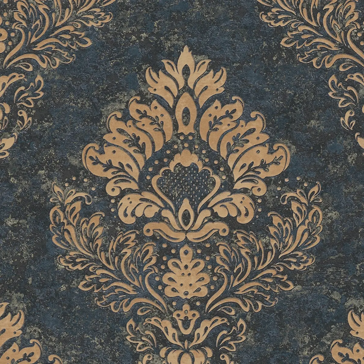 Vliestapete Alena Barock Ornament | Blau