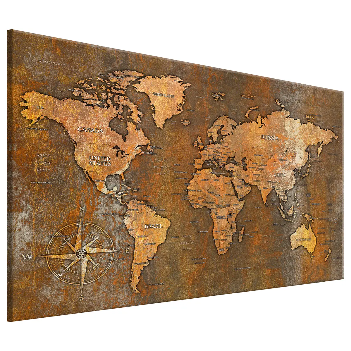 Korkbild Rusty World | Kupfer