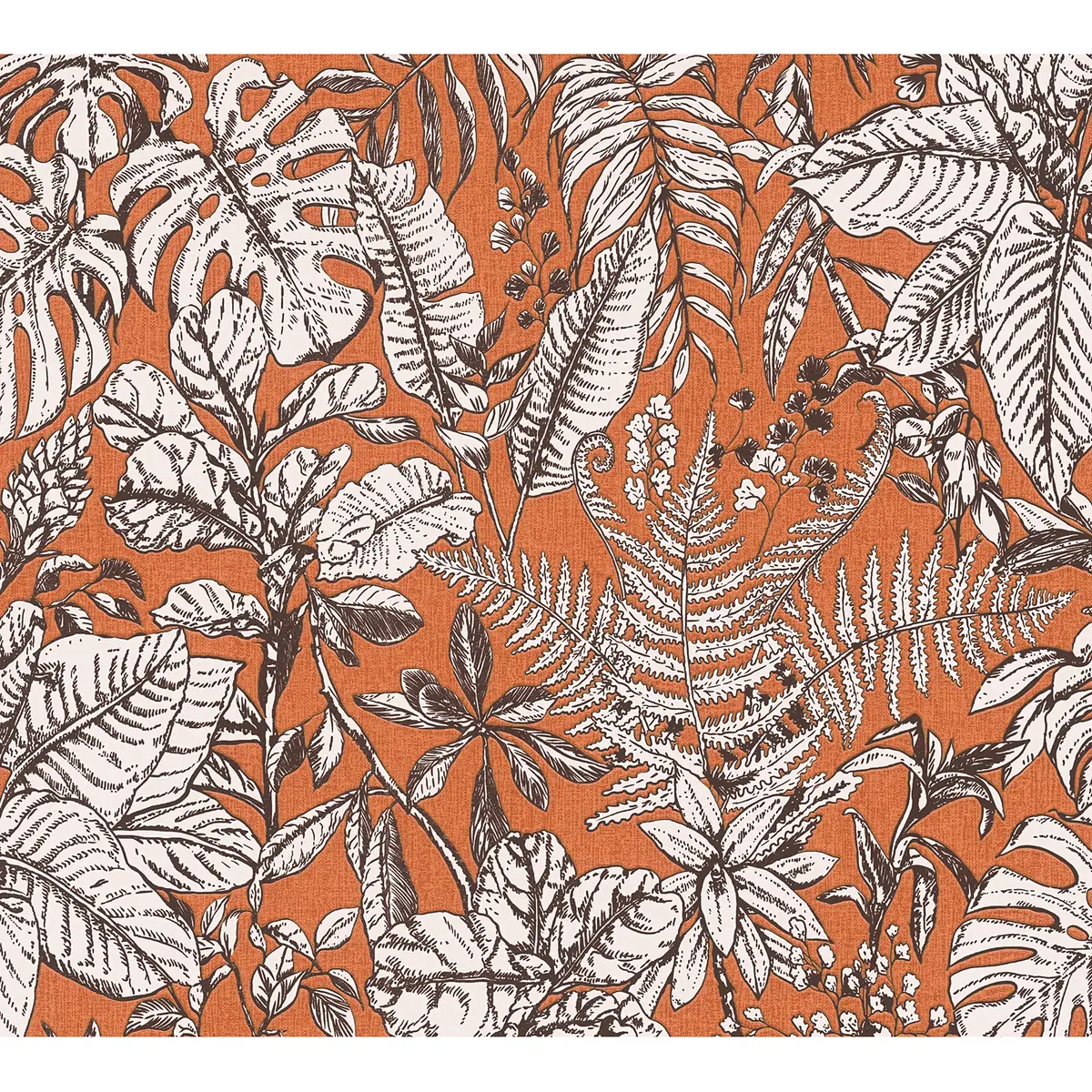 Vliestapete Hechter Dschungel | Orange