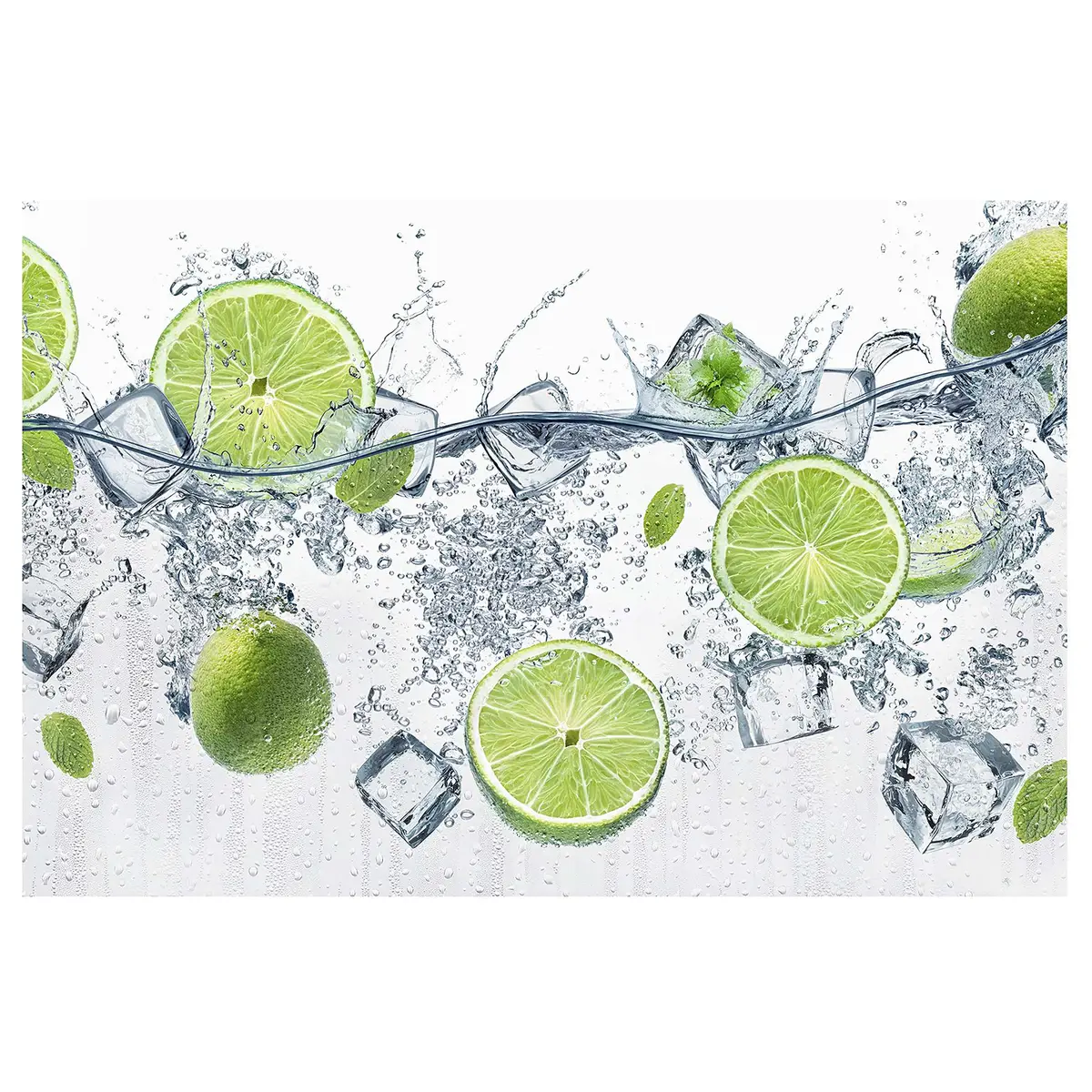 Vliestapete Erfrischende Limette | Grün