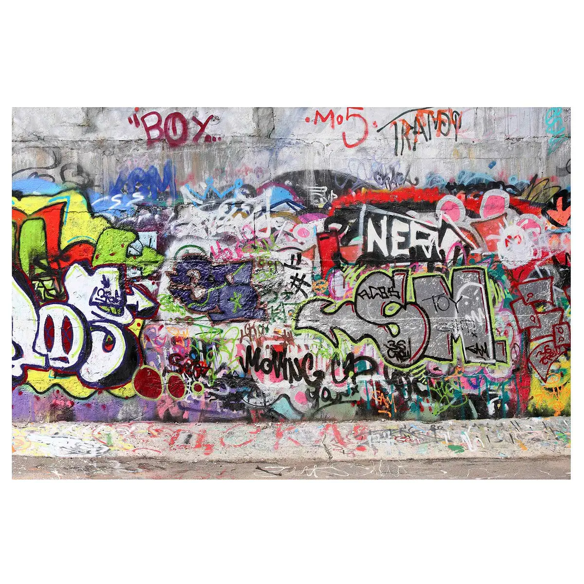 Vliestapete Graffiti | Mehrfarbig