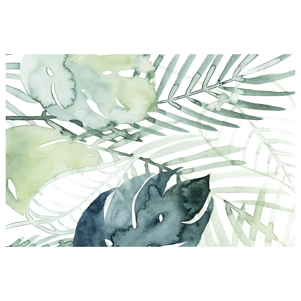 Vliestapete Palmwedel | Grün
