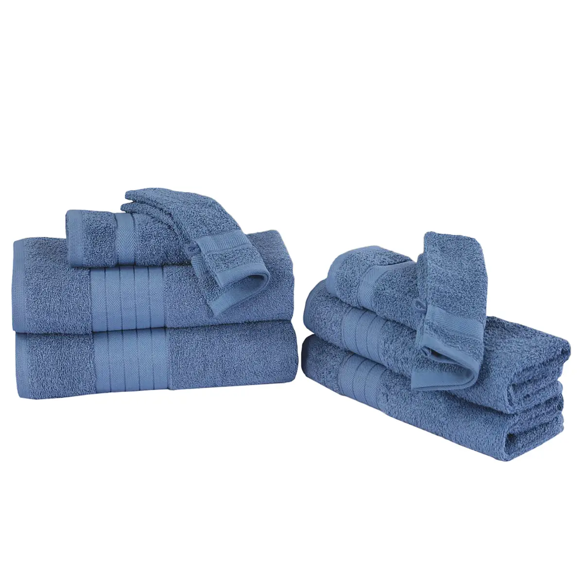 Handtuchset Brunswich 8-teilig Blau/Blau | Blau
