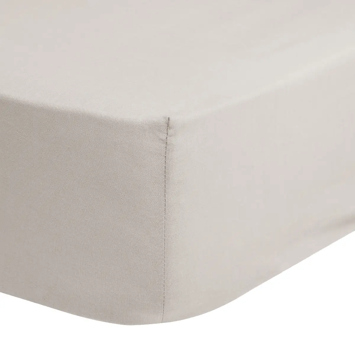 Satin-Spannbettlaken Kelly | Beige