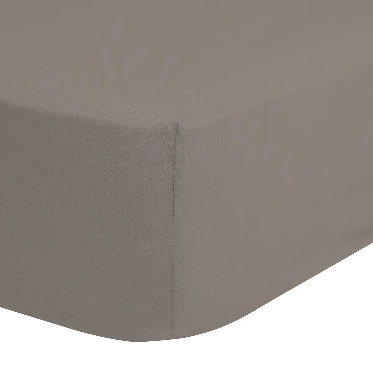 Satin-Spannbettlaken Kelly | Beige