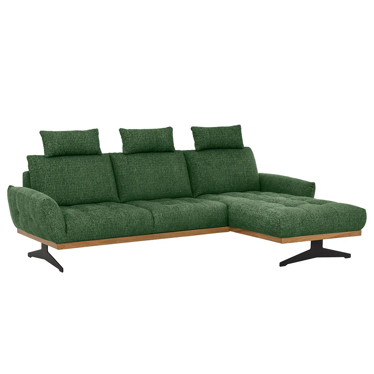 Ecksofa Duston Grün Webstoff Tose | Grün