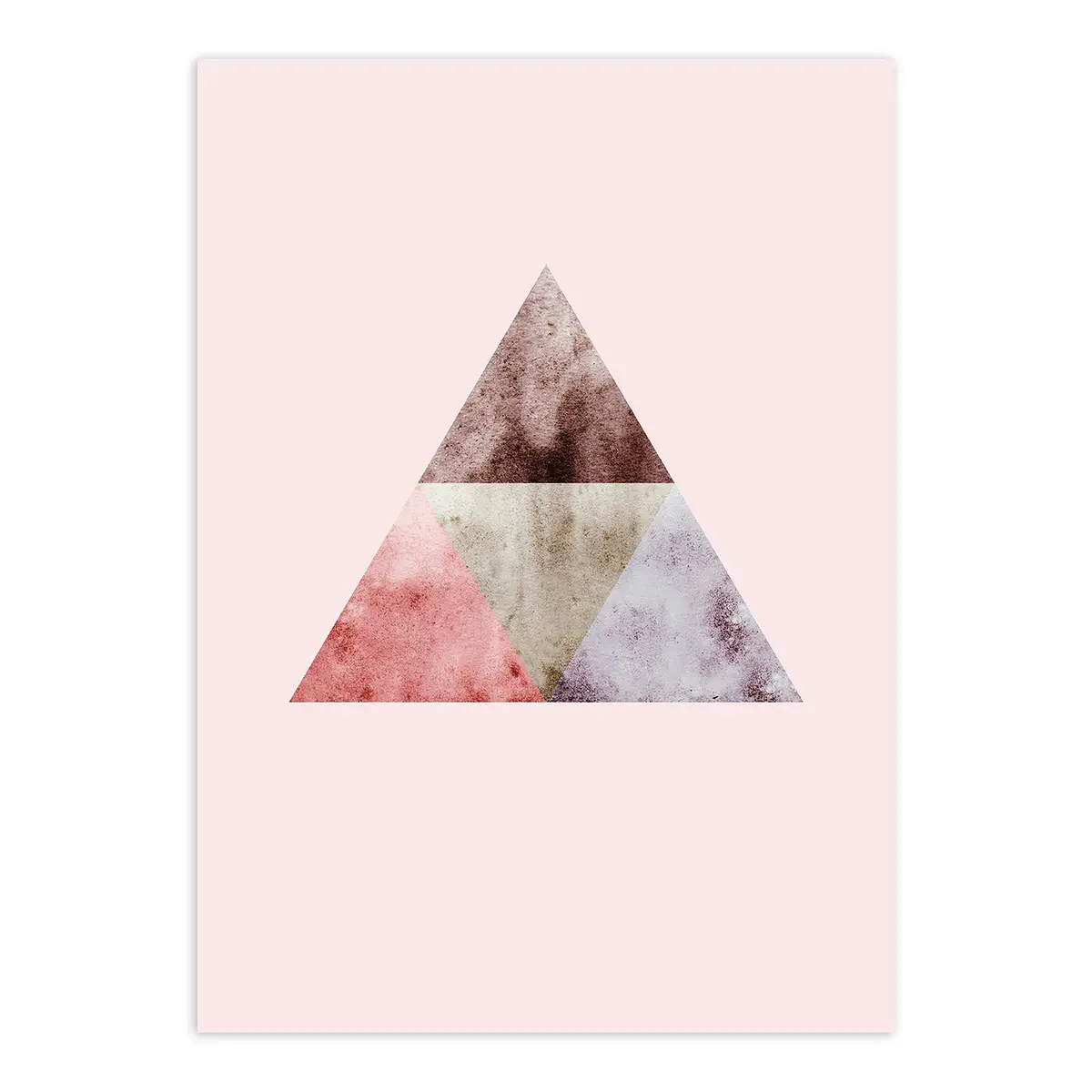 Wandbild Triangles | Mehrfarbig