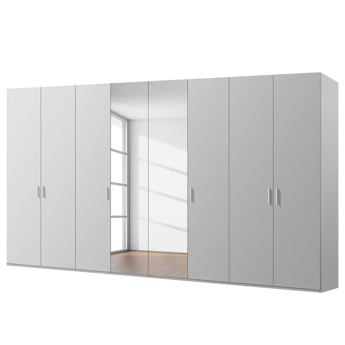 Drehtürenschrank pure reflect | Grau