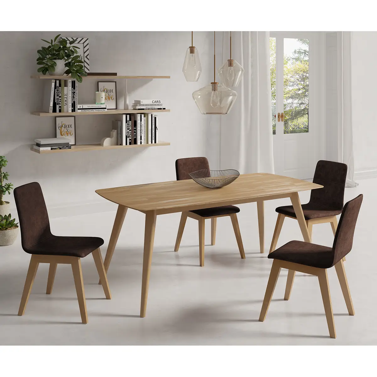 Essgruppe Nami 5-teilig | Braun