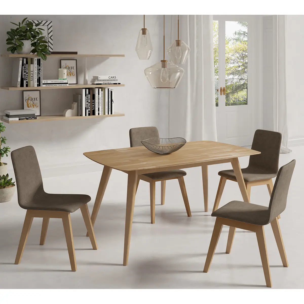 Essgruppe Nami 5-teilig | Braun