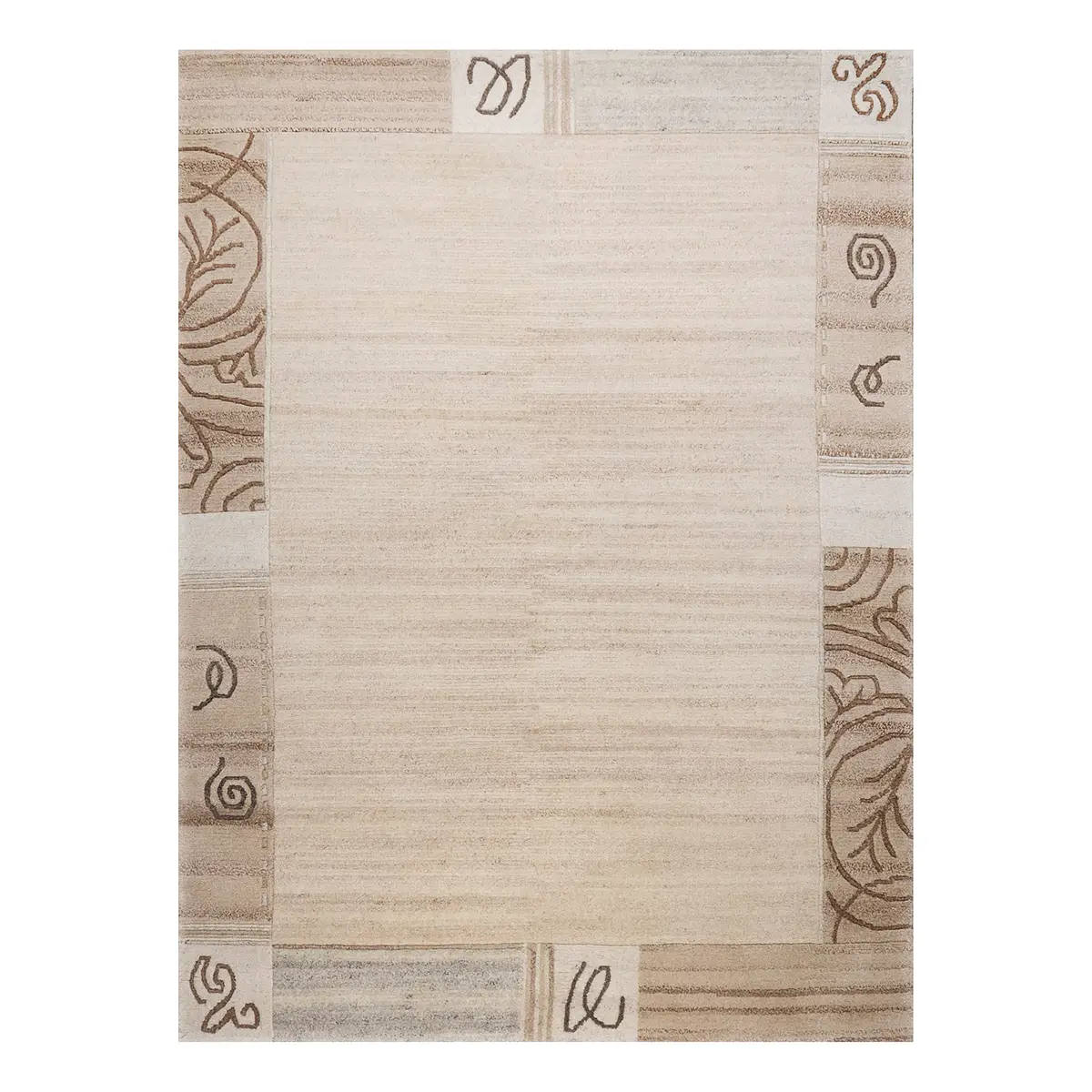 Wollteppich Nakarta 1033 Grau 70 x 140cm Wolle | Grau