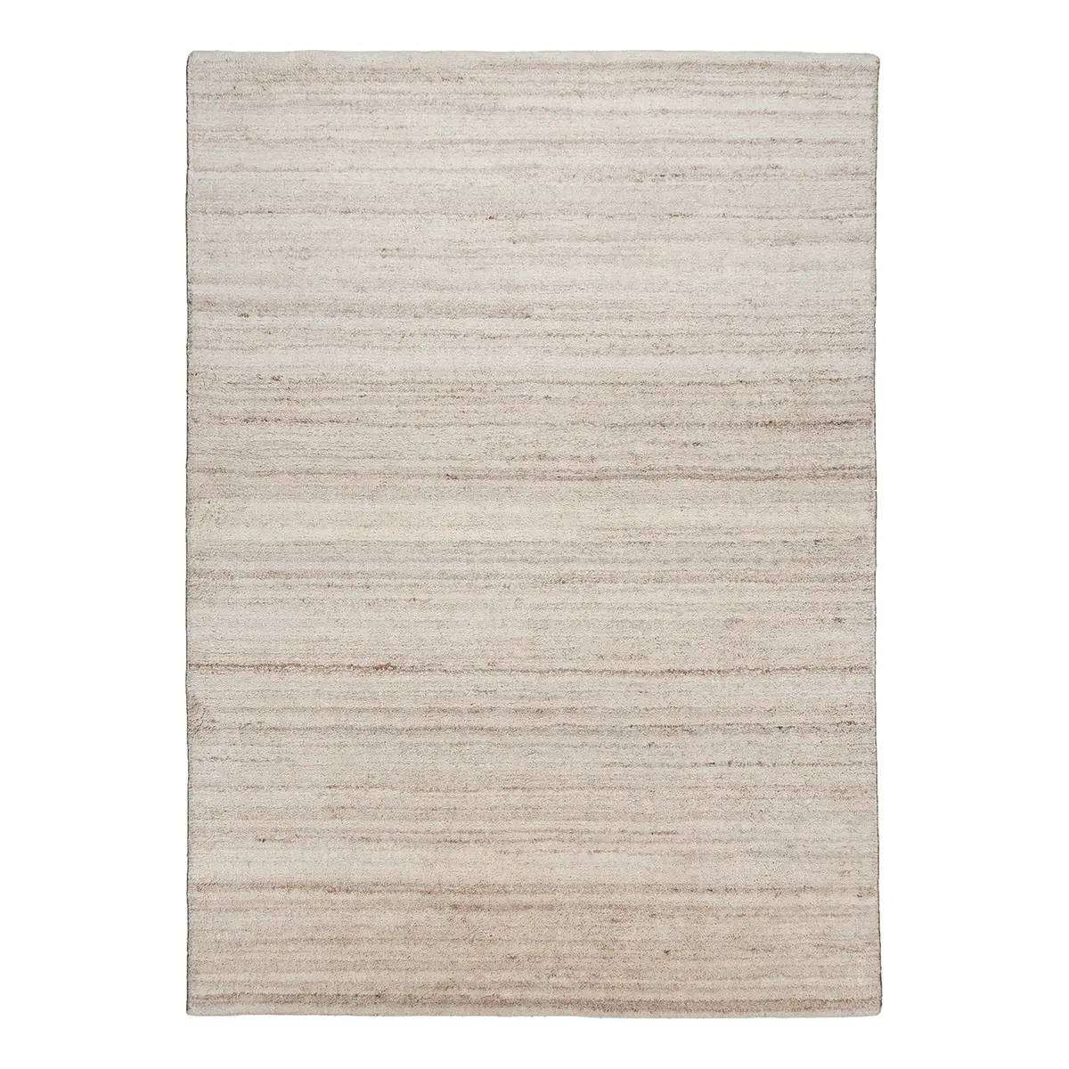 Royal Berber Uni Wollteppich | Beige