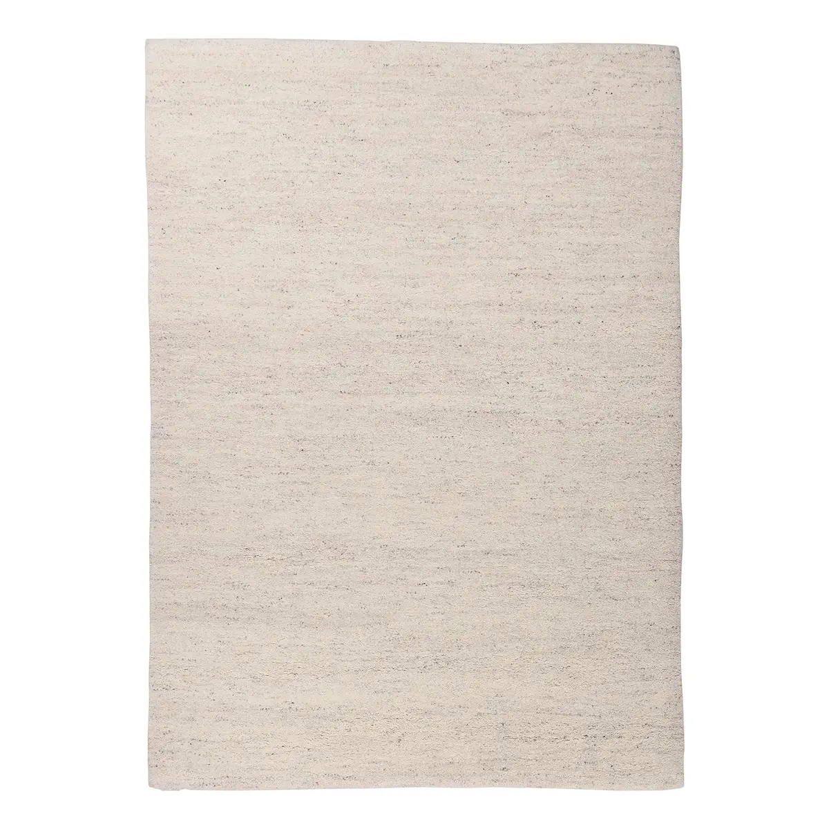 Wollteppich Maloronga Uni Weiß/Creme 70 x 140cm | Weiß
