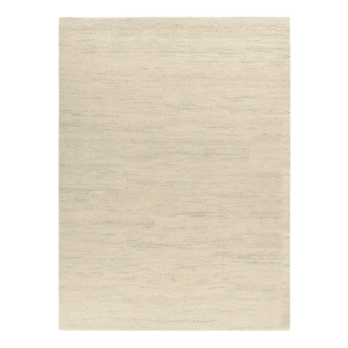 Wollteppich Taza Royal Uni Weiß/Beige | Beige