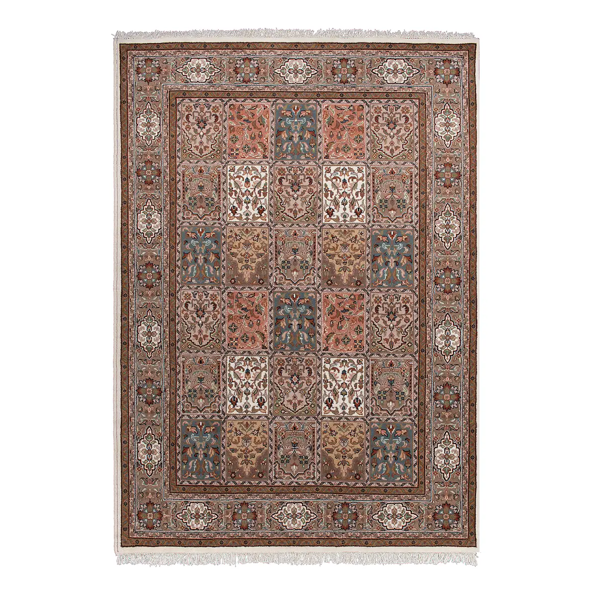 Wollteppich Benares Bachtiari | Braun