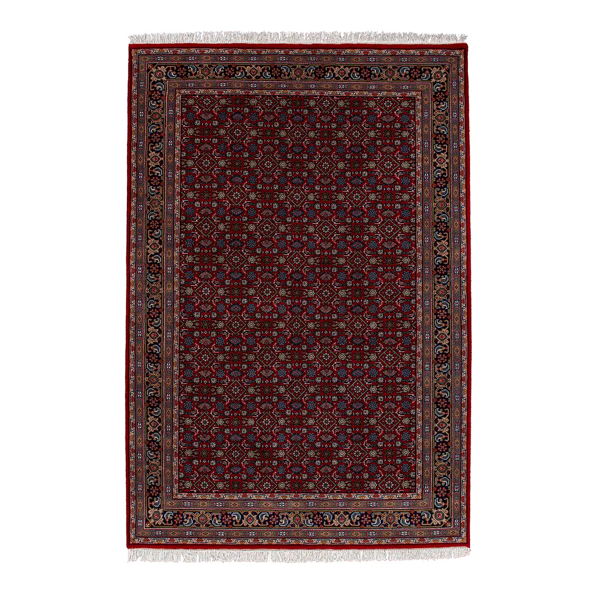 Wollteppich Benares Herati Rot/Rot 140 x 200cm Wolle | Rot