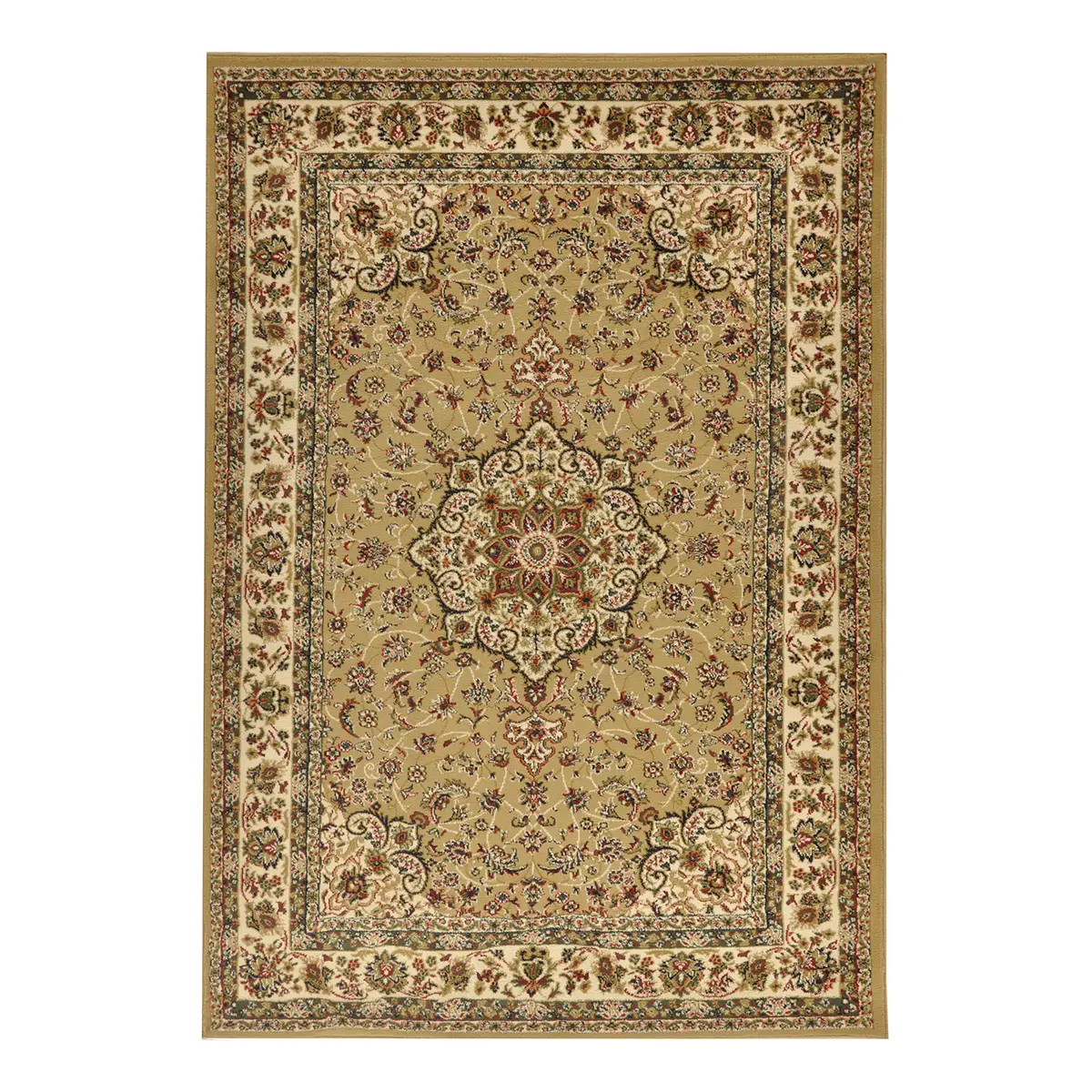 Kurzflorteppich Hamadan Beige/Beige 133 x 190cm | Beige