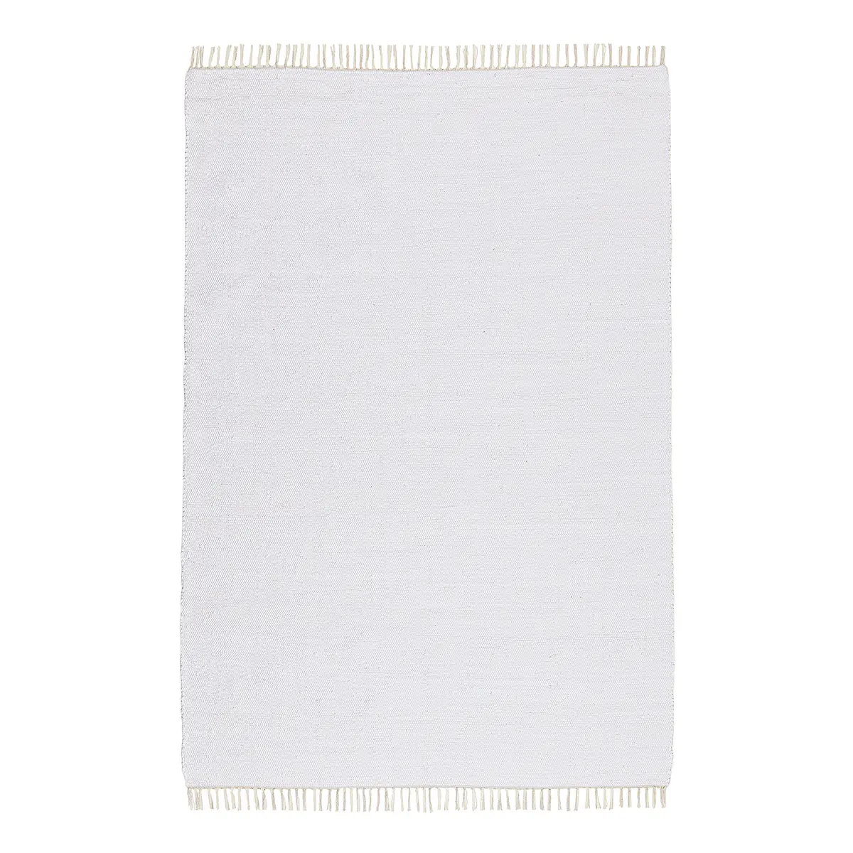 Teppich Happy Cotton Weiß/Weiß 60 x 120cm | Weiß