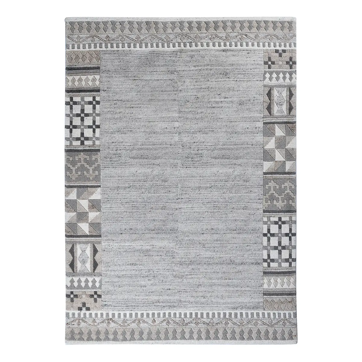 Wollteppich Nakarta 6030 Grau/Grau 60 x 90cm Wolle | Grau