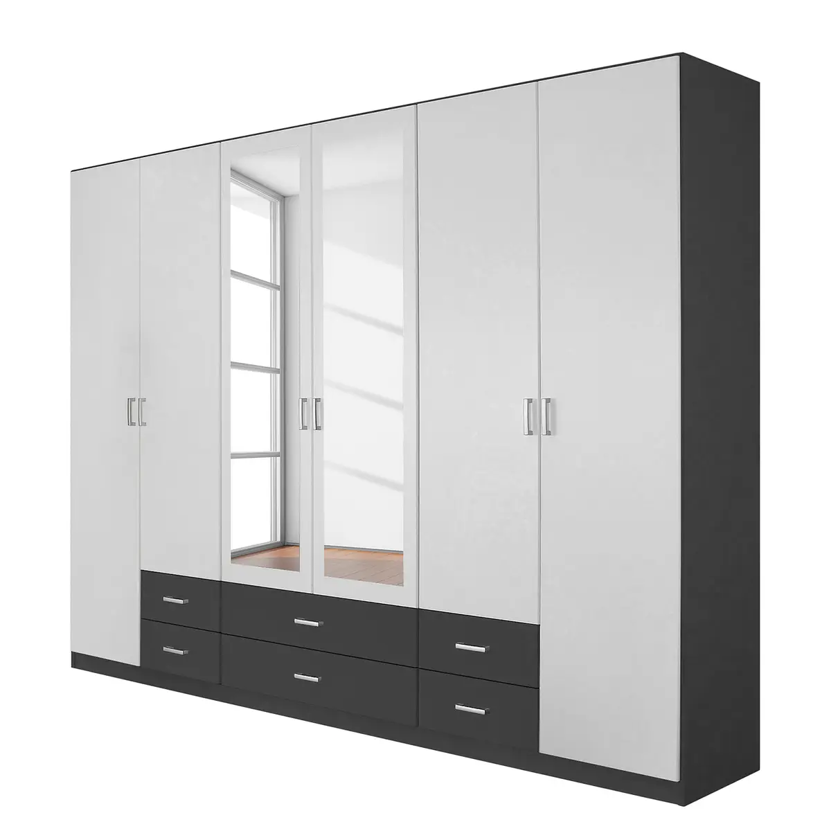 Drehtürenschrank Gamma | Weiß