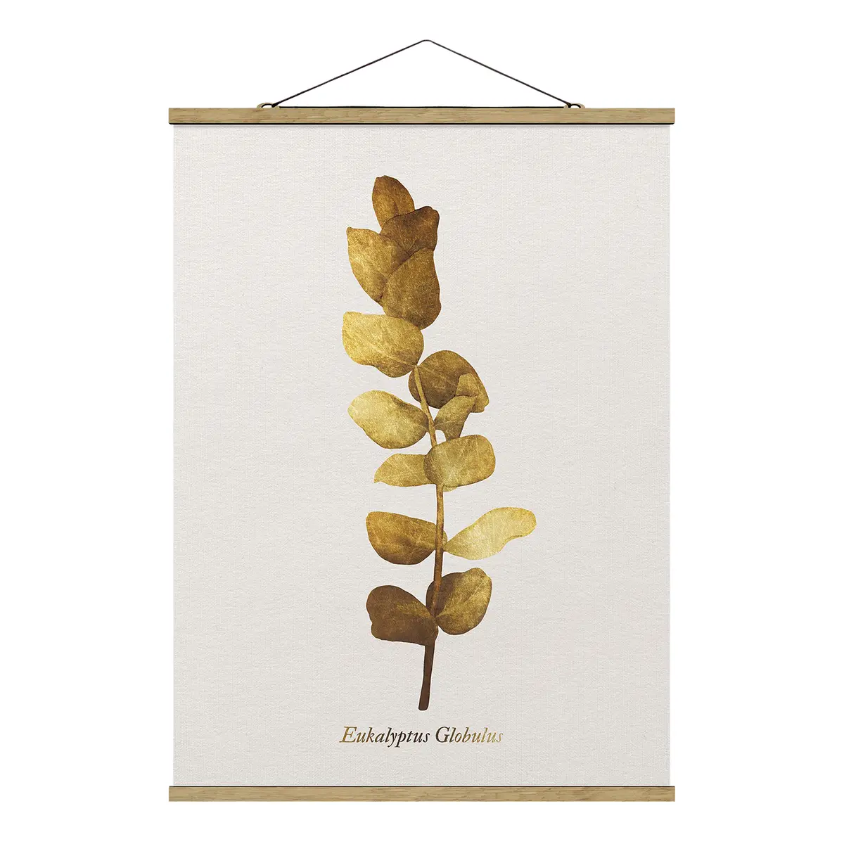 Stoffbild Gold Eukalyptus | Mehrfarbig