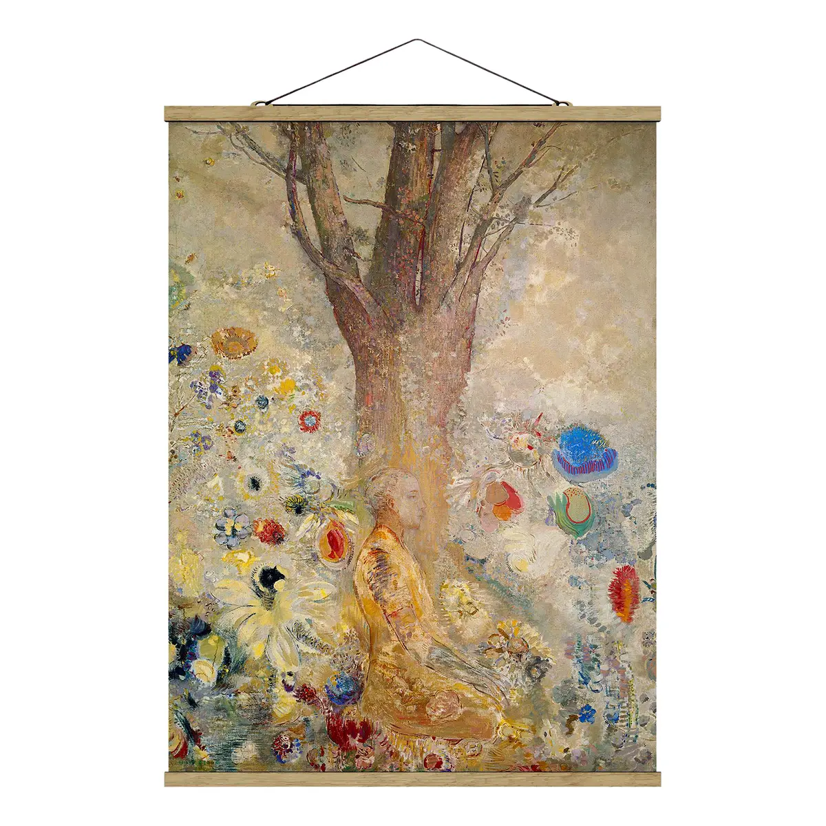 Stoffbild Odilon Redon Der Buddha | Beige