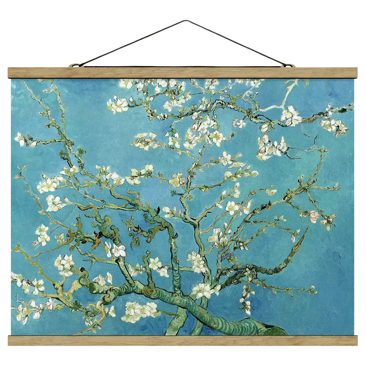 Stoffbild Vincent van Gogh Mandelblüte | Blau