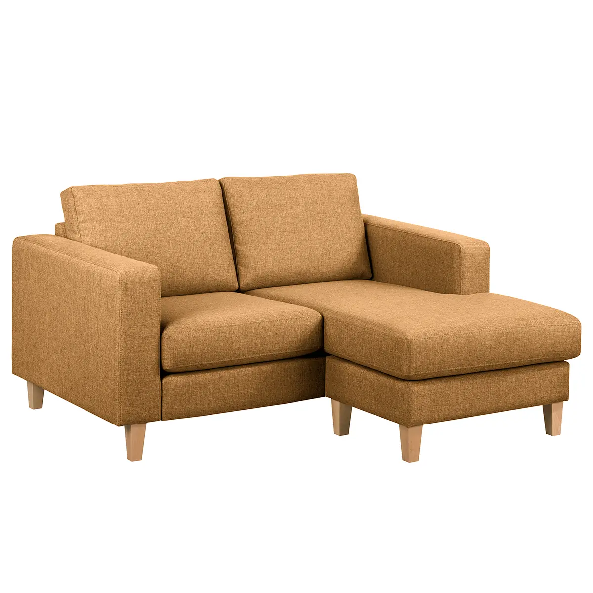 Ecksofa 1-Sitzer mit Longchair | Gelb