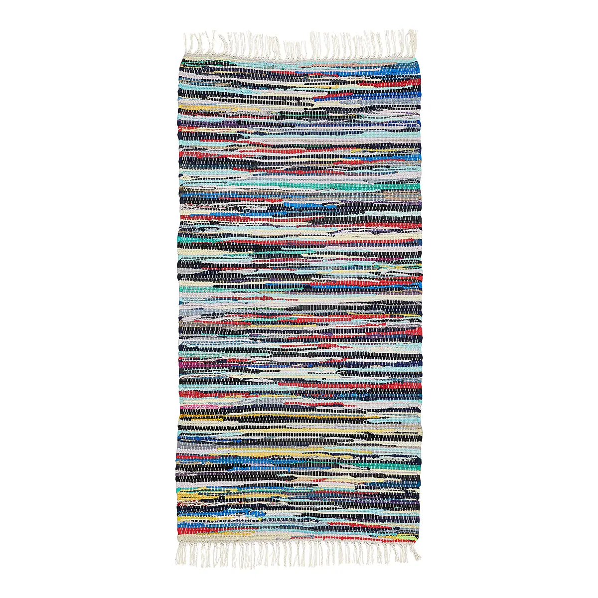 Wollteppich Multi Multicolor 60 x 120cm Baumwollstoff