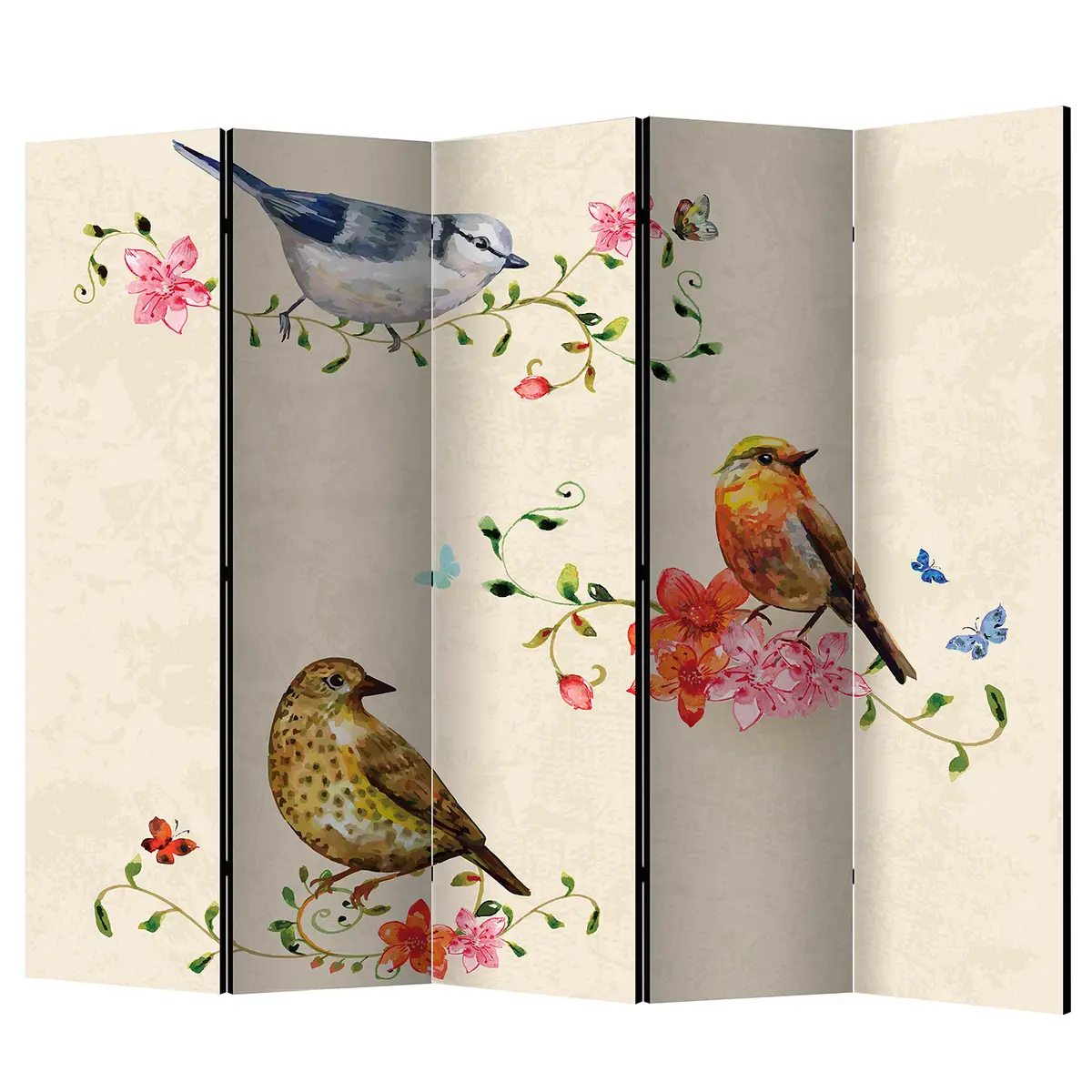 Paravent Bird Song | Mehrfarbig