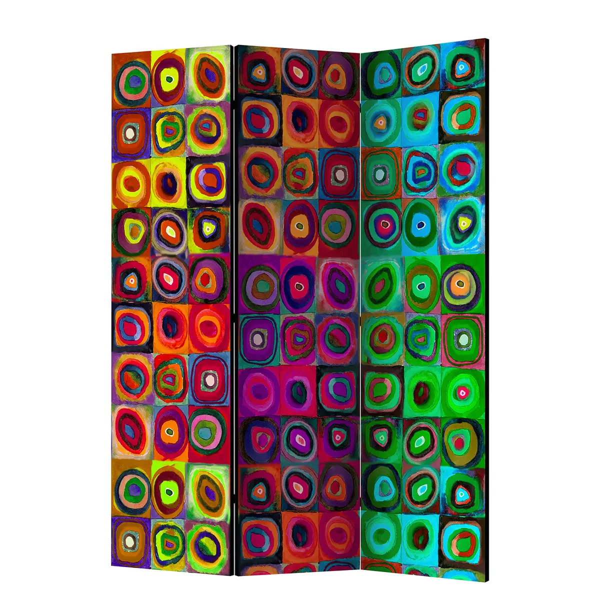Paravent Colorful Abstract Art Fleece Multicolor | Mehrfarbig