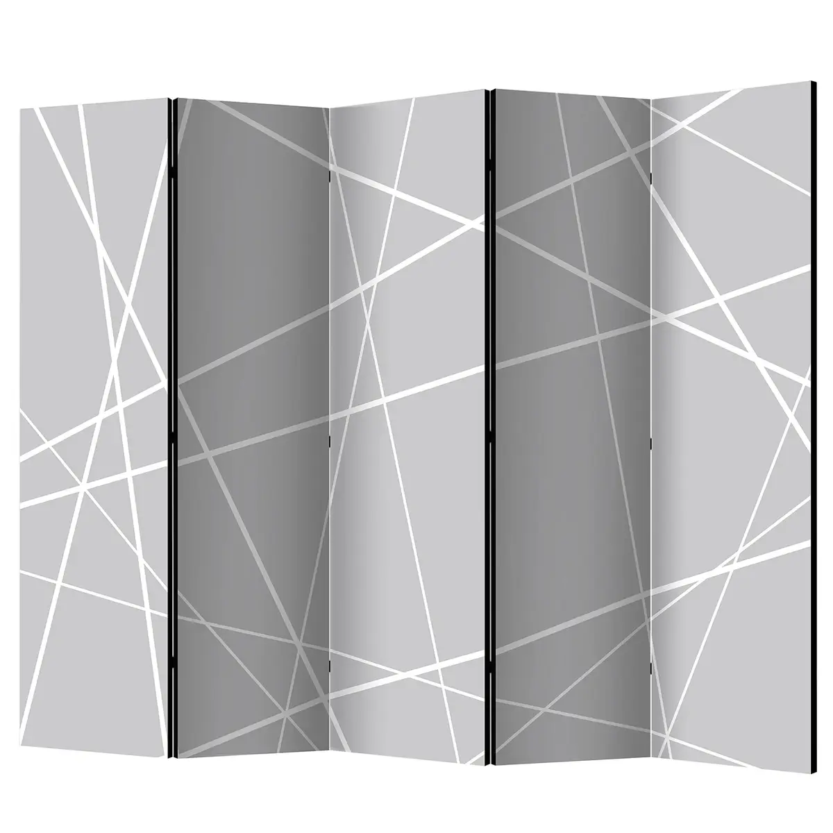 Paravent Modern Cobweb Grau | Grau