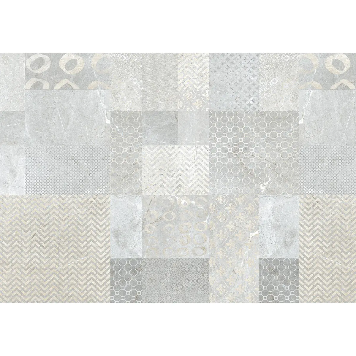 Vlies Fototapete Tiles | Grau
