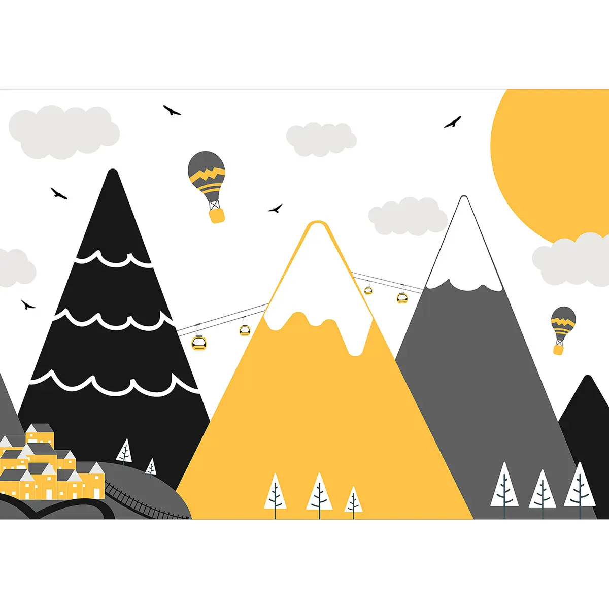 Fototapete Adventure in the Mountains | Mehrfarbig