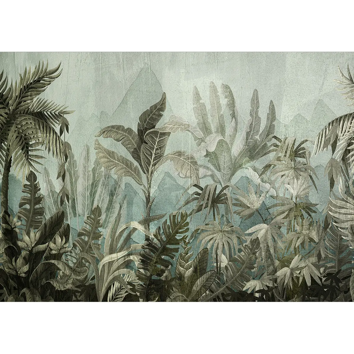 Vlies Fototapete Mountain Jungle | Grau