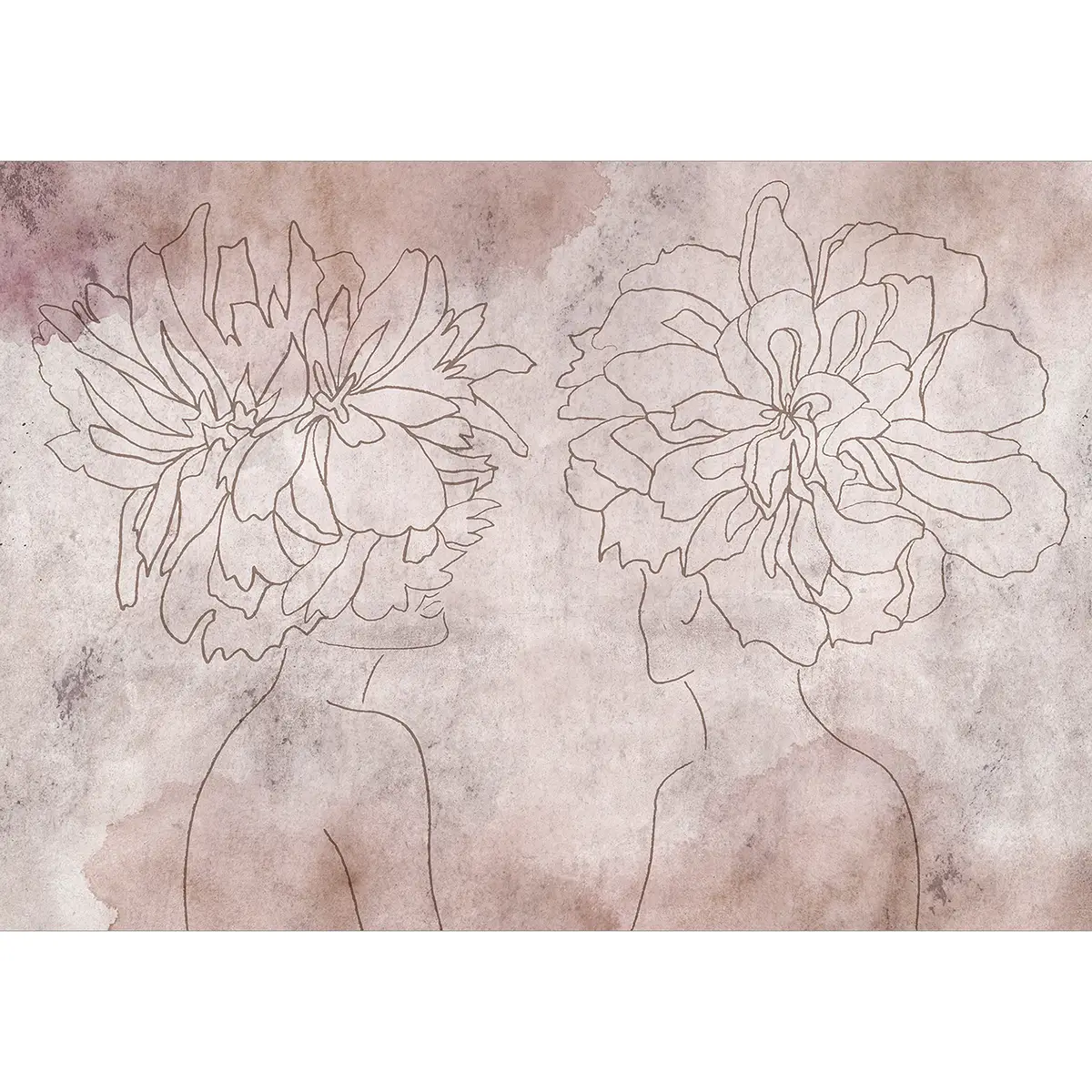 Vlies Fototapete Floristic Fresco | Rosa