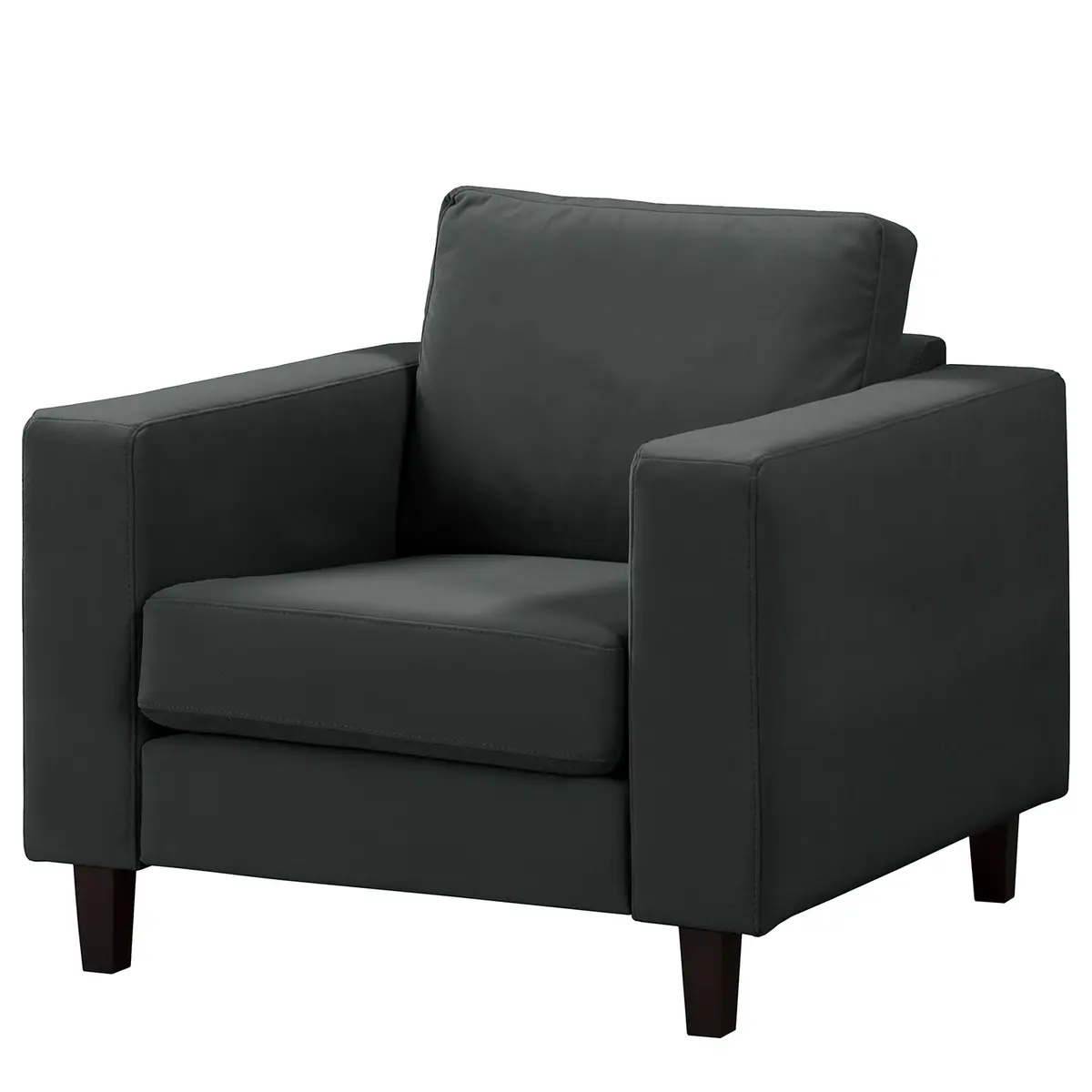 Sessel Grau Samt Vaia | Grau