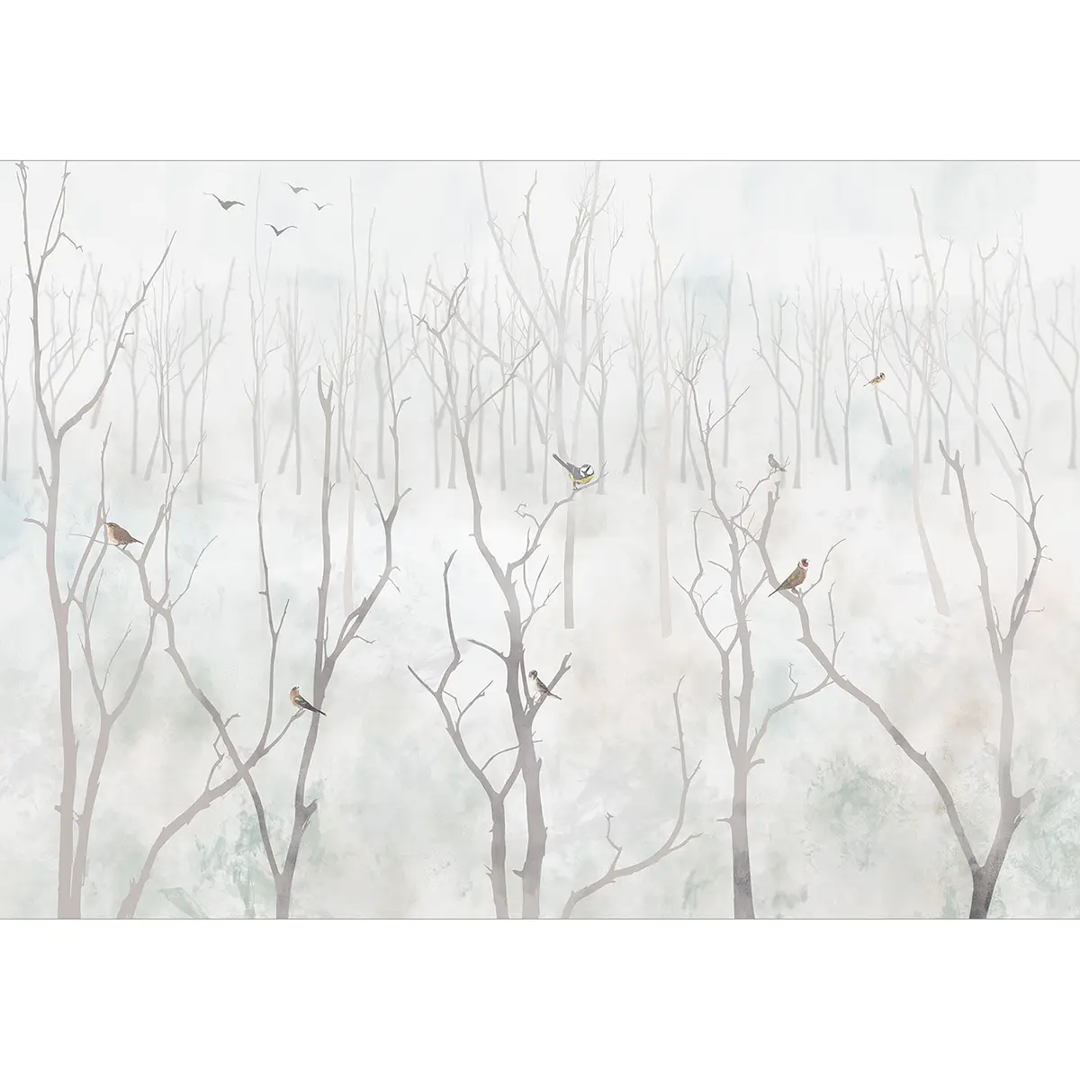 Fototapete Winter Forest | Grau