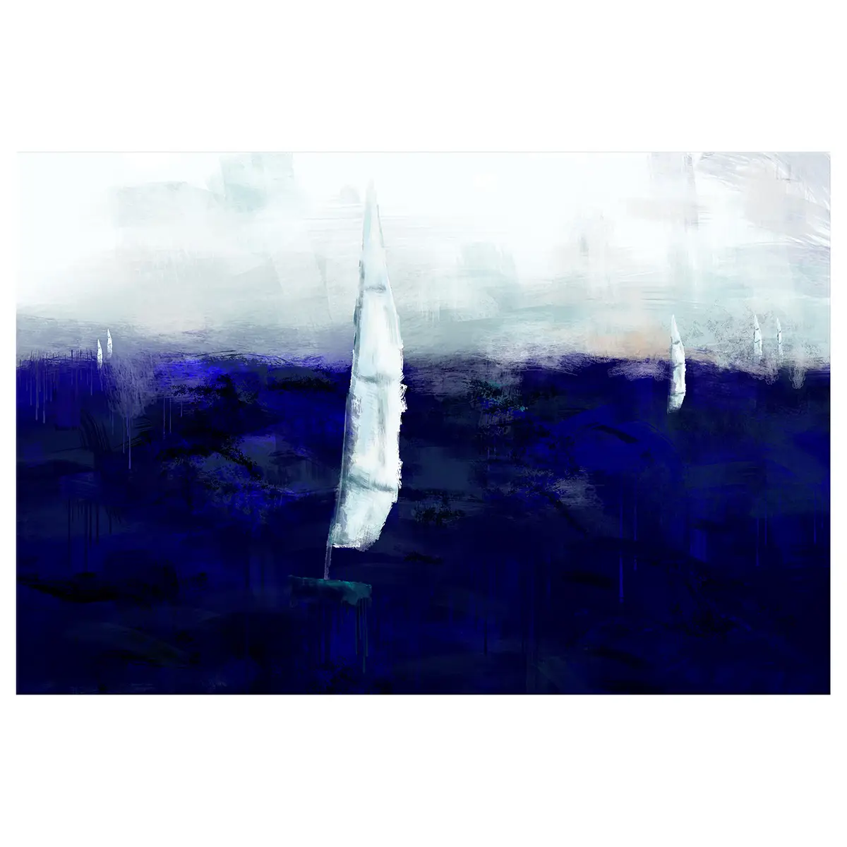Artgeist Wandbild Maritime Memory Leinen Blau 60 x 40cm | Blau