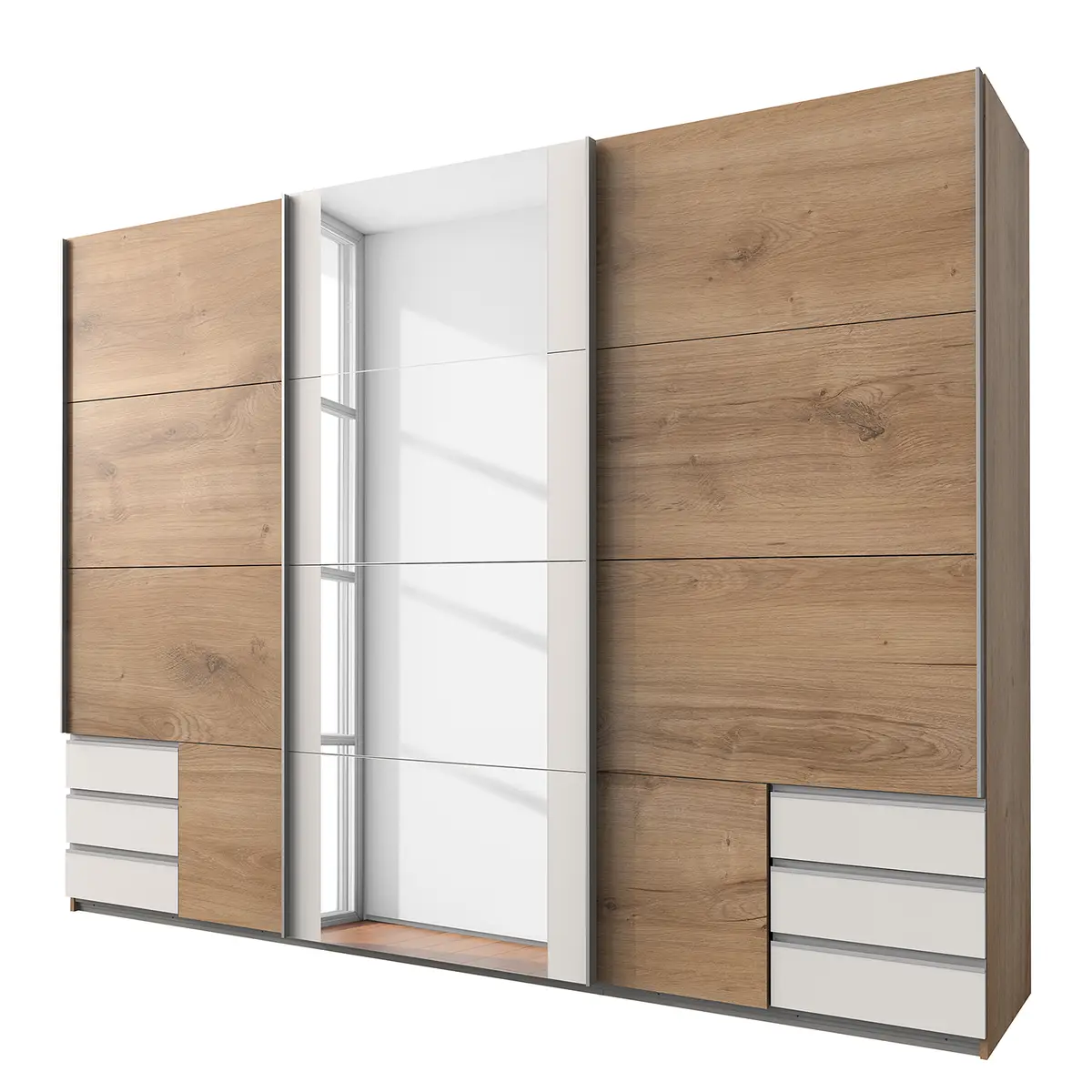 Schwebetürenschrank Emden2 270cm | Braun
